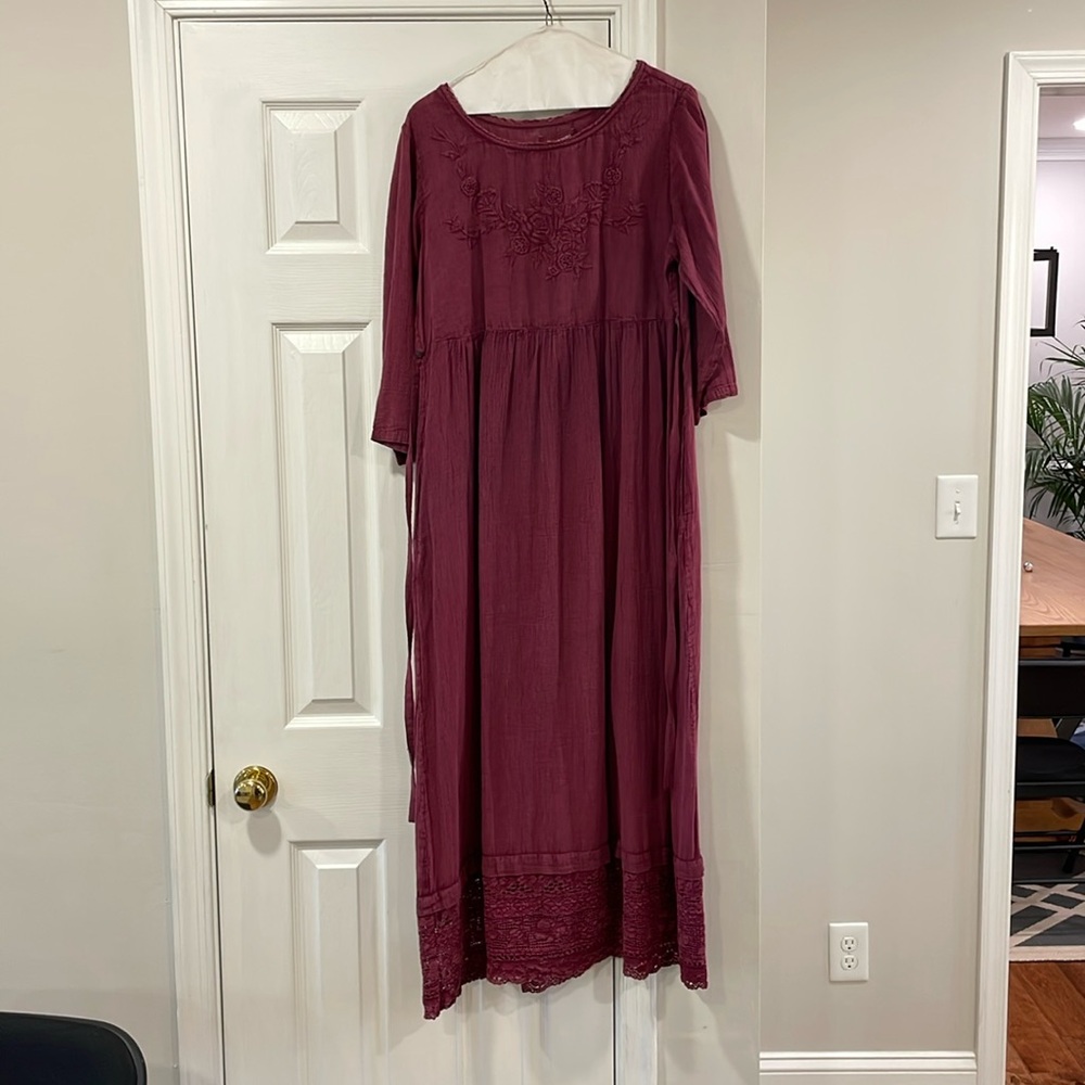 April Cornell burgundy dress